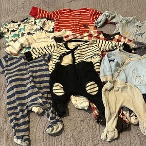 Assorted 0-3 Month Sleepers Baby Boy Clothes